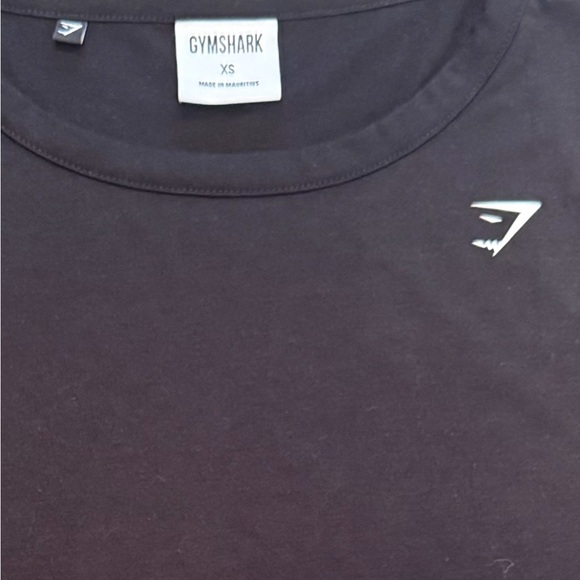 GYMSHARK Black XS Asymmetrical Hem T Shirt Active Workout Side Slit Lightweight - Picture 8 of 10